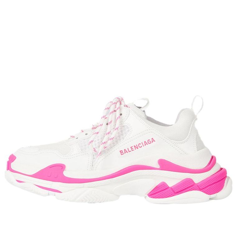 (WMNS) Balenciaga Triple S Sneaker 'White Fluo Pink' 524039W2CA35390