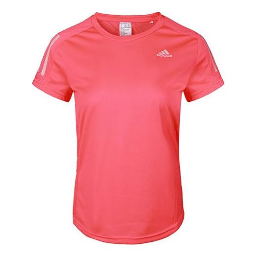 (WMNS) adidas Own The Run Tee Casual Sports Round Neck Breathable Short Sleeve Red FT2404