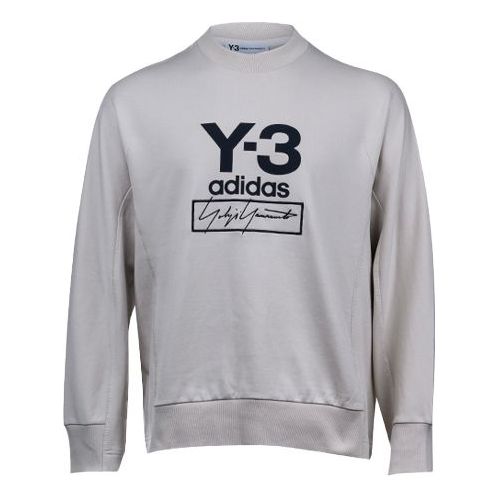 Men's Y-3 Signature Printing Logo Beige FJ0433