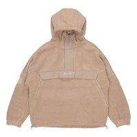 (WMNS) Li-Ning Graphic Polar Fleece Hooded Jacket 'Light Brown' AFDQ338-1