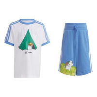 (PS) adidas x Moomin T-Shirts Suit 'White Blue' IC5630