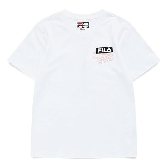 FILA FUSION Logo Printing Sports Short Sleeve White T11W123109F-WT