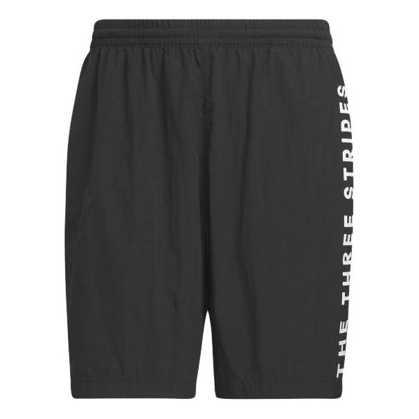adidas Wording Loose Fit Woven Shorts 'Black' IA9443