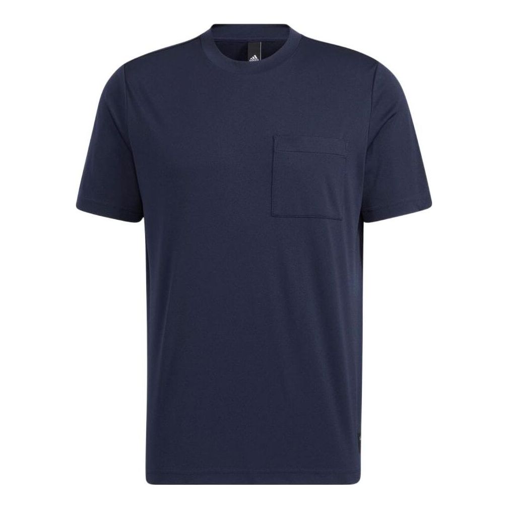 adidas Id2 Function Chest Solid Color Round Neck Short Sleeve Japanese version Navy Blue HD0013