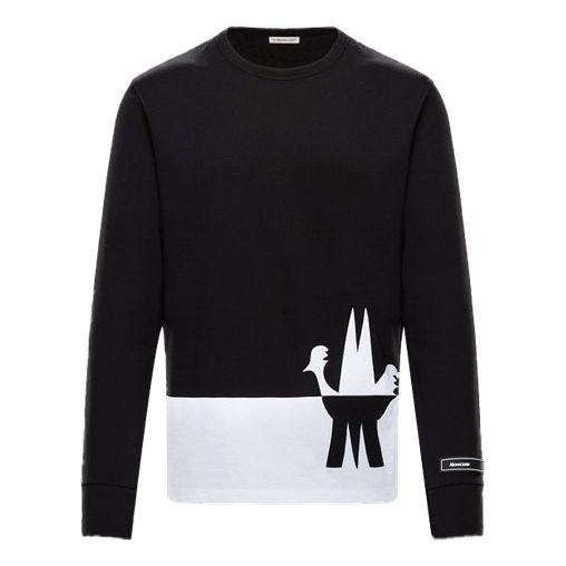 Moncler Long Sleeve Crewneck For Men Black 0918D700208390T990