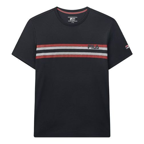 FILA Stripe Contrasting Colors Athleisure Casual Sports Blue F11M021123F
