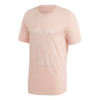 adidas originals Sprt 3s Tee Logo Printing Sports Short Sleeve Pink GD5835