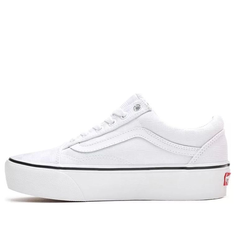 Vans Old Skool Platform 'Tonal Checkerboard - White' VN0A3B3U42B