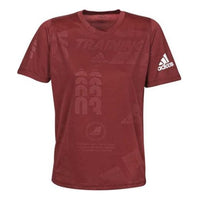 adidas Training Sports Pullover Round Neck Short Sleeve Red DZ7345