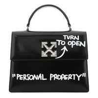 (WMNS) Off-White Jitney 1.4 Arrows Graffiti Printing Single-Shoulder Bag Black OWNA090R21LEA0061001