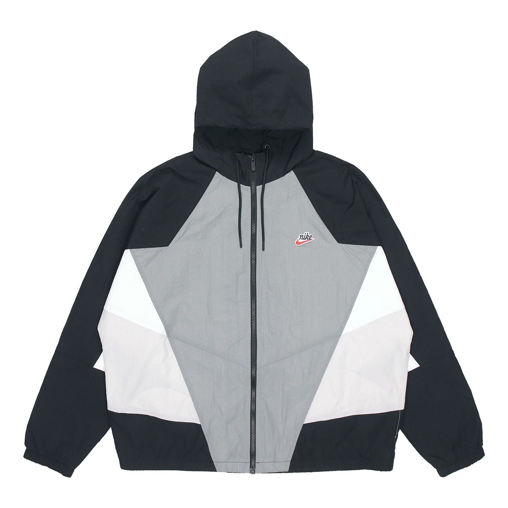 Nike Patchwork Contrast Windproof Woven Hooded Jacket For Men Grey Gray DB5172-084