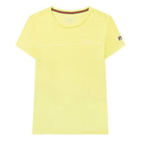 (WMNS) FILA Back Stripe Pattern Printing Short Sleeve Yellow F11W021108G-YE