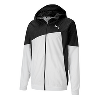 PUMA Running Training Jacket White Black 519377-01