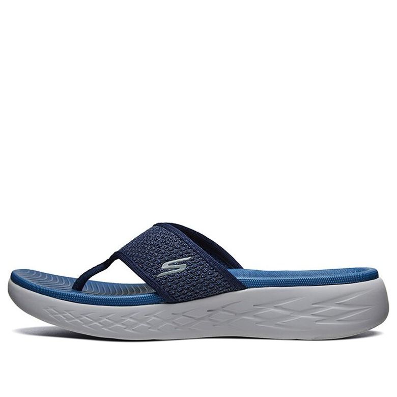 Skechers On-The-Go 600 Soft Sole Wear-Resistant Flip-Flops Blue 55375-NVBL