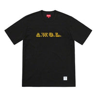 Supreme SS19 AWOL Football Top Round Neck Short Sleeve Unisex Black SUP-SS19-447