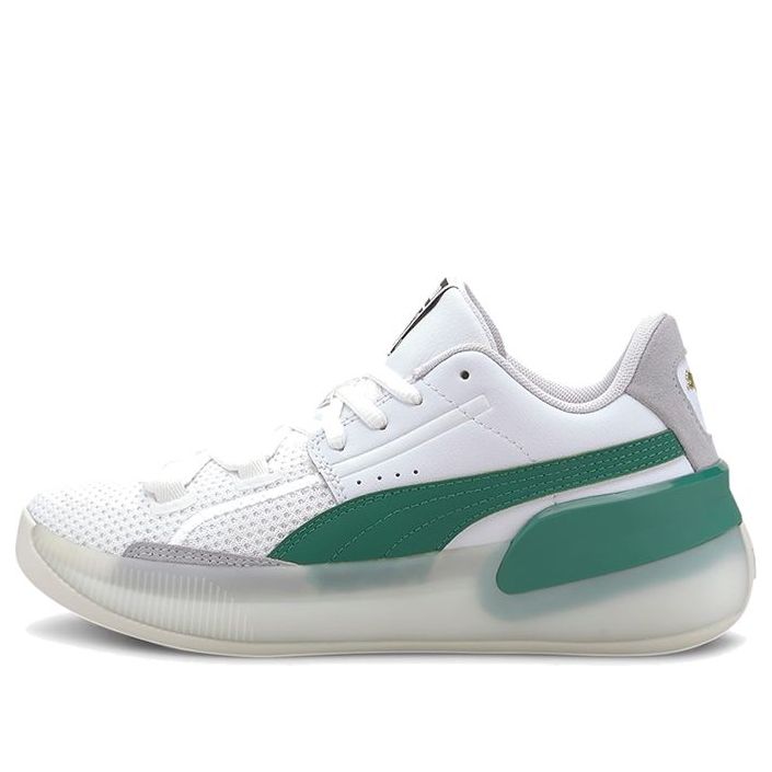 (GS) PUMA Clyde Hardwood Low Top White/Green 193847-02