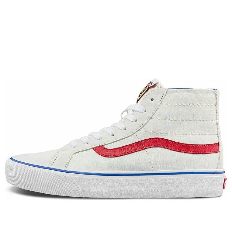 Yucca x Vans SK8-HI 138 Decon SF Low Top Casual Skateboarding Shoes Unisex White Red VN0A4BX2AYY