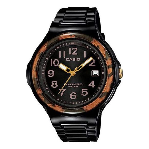 CASIO Minimalistic Fashion Resin Strap Solar Power Movement Black Watch LX-S700H-1B
