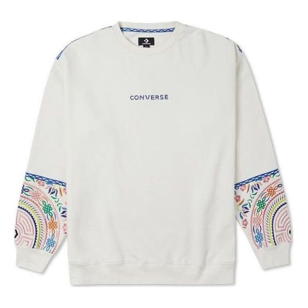 Converse Tapesty Crewneck Sweatshirt Asia Sizing 'White' 10025058-A01