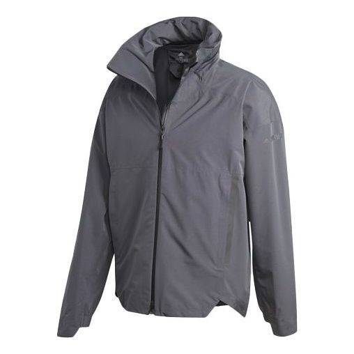 adidas Terrex Myshelter Outdoor hooded Casual Sports Jacket Gray FS7538