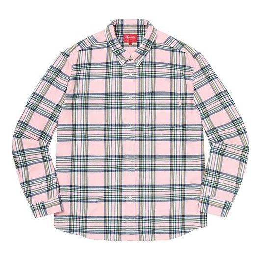 Supreme Tartan Flannel Shirt 'Pink Blue Grey' SUP-FW20-183