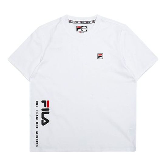(WMNS) FILA FUSION Logo Short Sleeve White T11W032102F-WT