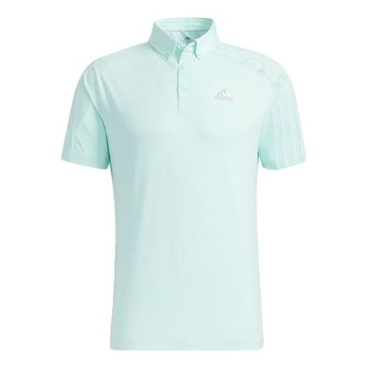 adidas Golf Sports Solid Color Short Sleeve Polo Shirt Green GM3616