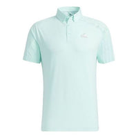 adidas Golf Sports Solid Color Short Sleeve Polo Shirt Green GM3616