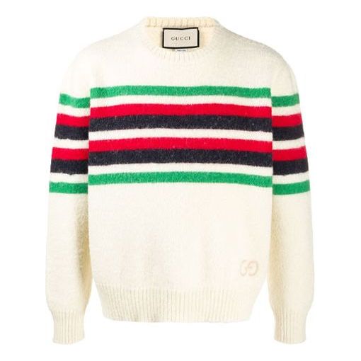 Gucci GG Striped Detail Jumper 'White' 633614-XKBIP-9275