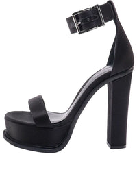 (WMNS) Alexander McQueen Leather High Heels 'Black' 734995WIC711081