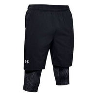 Under Armour Launch SW Long 2-in-1 Logo Shorts 'Black' 1355480-001