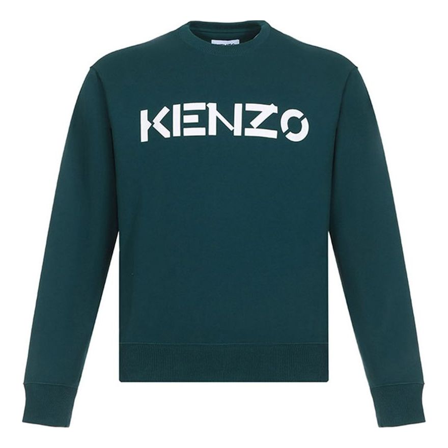 KENZO FW20 Logo Pattern Sports Sweatshirt 'Green White' FA65SW0004MD-73
