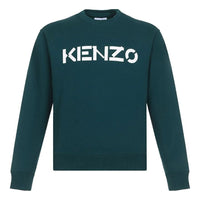KENZO FW20 Logo Pattern Sports Sweatshirt 'Green White' FA65SW0004MD-73