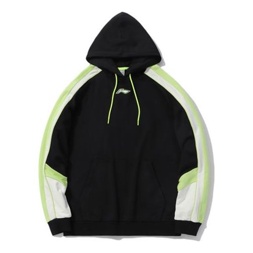 Li-Ning Sports Fashion Series Logo Colorblock Unisex Black Green AWDQ258-2