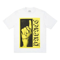 PALACE Finger Print Short-Sleeved T-Shirt Pattern Short Sleeve Unisex White PAL-SS21-004