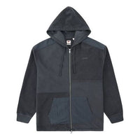 Men's Levis hooded Splicing Design Jacket Gray 38707-0001