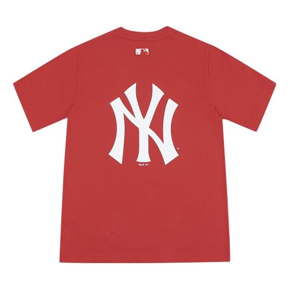 MLB New York Yankees Big Logo Round Neck Short Sleeve Unisex Red 31TS03031-50R