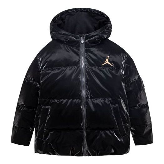 (PS) Air Jordan Ripstop Gold Logo Jacket 'Black' JD2242022PS-001