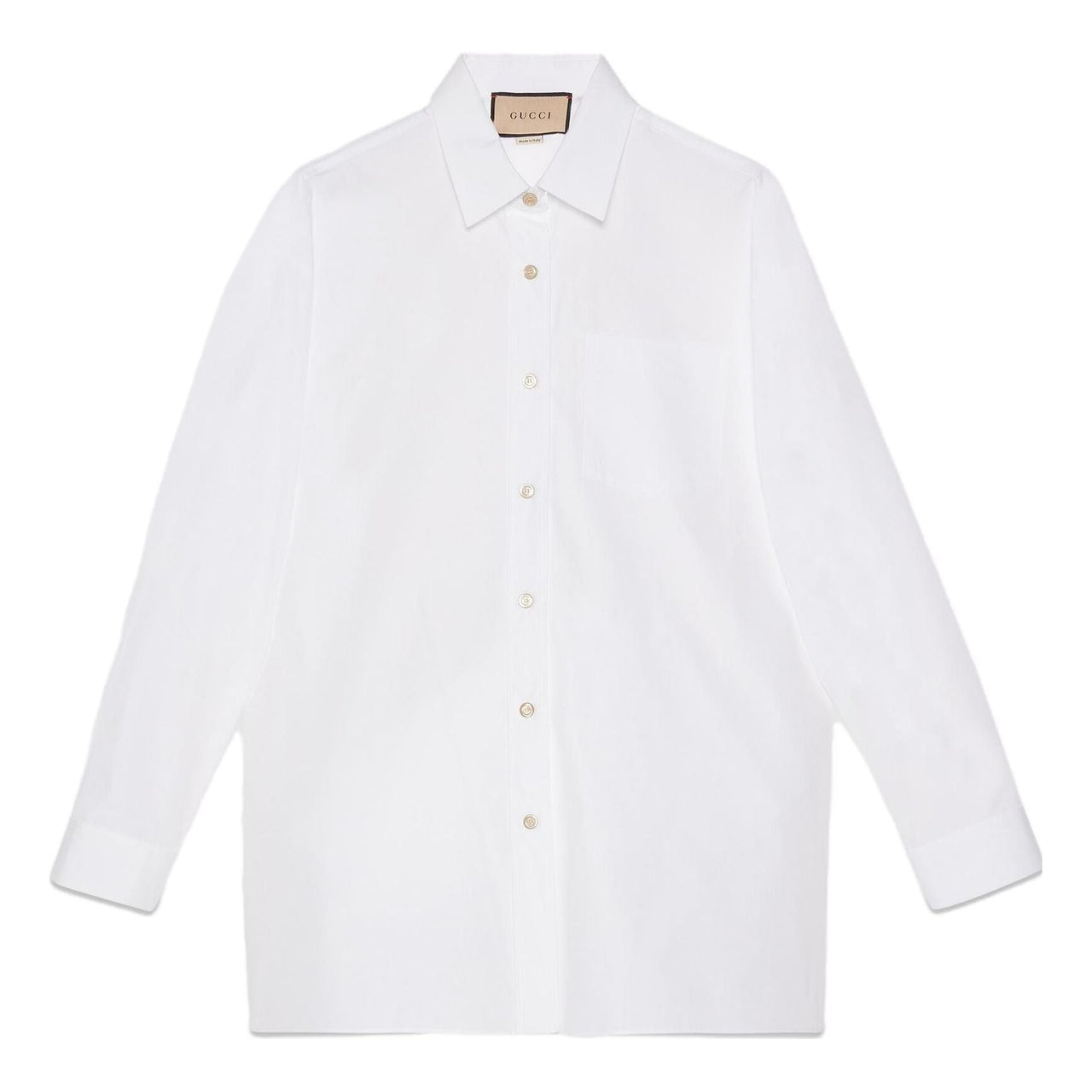 (WMNS) Gucci Cotton Shirt With Gucci Embroidery 'White' 759790-ZAOXQ-9000