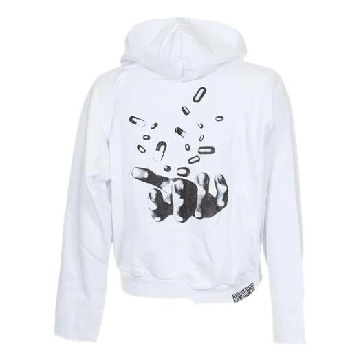Off-White Applique Hooded Sweater Unisex White OMBB031S181920810110