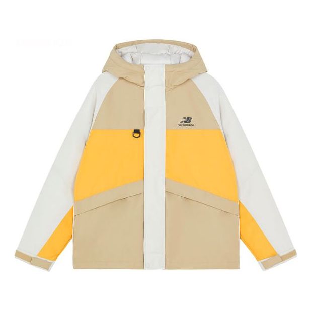 New Balance Trendy Color Block Jacket Asia Sizing 'Beige White Yellow' AMJ13330-AUL