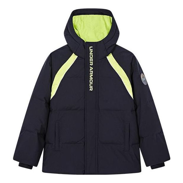 (GS) Under Armour Casual Down Jacket 'Black Green' 234106066