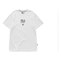 FILA FUSION Sport Logo Short Sleeve Couple Style White T11M933133F-WT