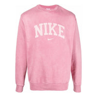 Men's Nike Chest Large Logo Printing Round Neck Long Sleeves Pink Red DC0722-665