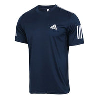 adidas Tennis Sports Round Neck Short Sleeve Navy Blue DU0858