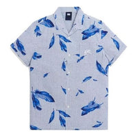 KITH Camp Collar Seersucker Shirt 'Navy' KH3750-102