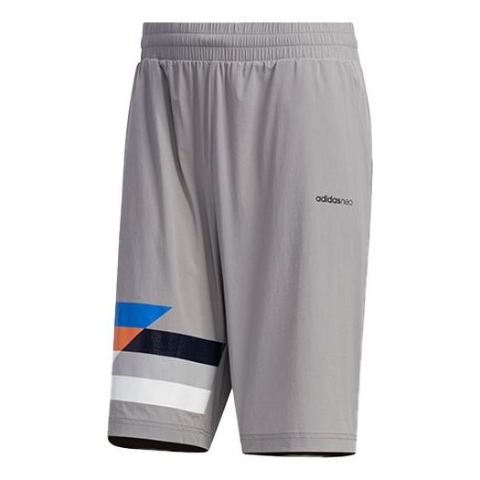 adidas neo Stripe Casual Sports Shorts Gray FP7347