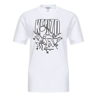 KENZO Pattern Embroidered Short Sleeve White F96-2TS950-4Y6-01