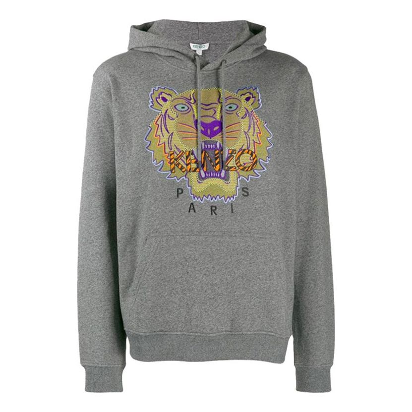 KENZO Tiger Head Pattern Hoodie 'Grey' F965SW4184XK-98