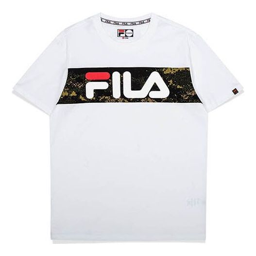 Men's FILA Fashion Cotton Short Sleeve White T11M033107F-WT